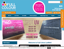 Tablet Screenshot of fullcolourleaflets.com